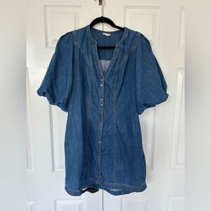 Pilcro Indigo Button-Down Denim Dress